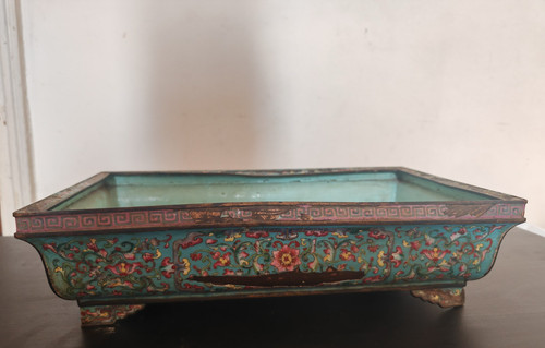 Jardiniere cuivre emaux de - jardiniere,