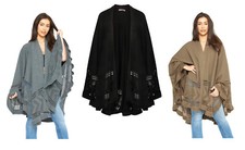 Femmes Qualité Tricot Poncho