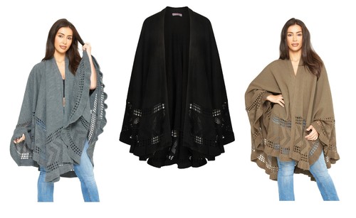 Femmes qualité tricot poncho - femmes,