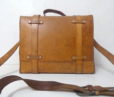 ancienne sacoche en cuir bagage sac à main vintage