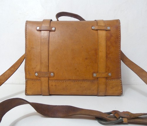 Ancienne sacoche cuir - ancienne, en