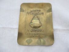 ANCIEN VIDE POCHE PUBLICITAIRE EN LAITON LAMPE VIELAIRE T.MICHEL PARIS 75