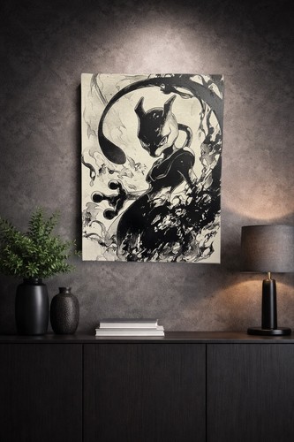 Mewtwo pokemon wall - wall, canvas