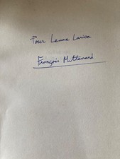 dedicace autographe francois mitterand