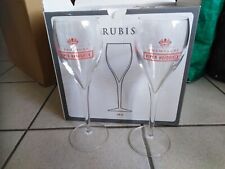 6 flûtes verres Piper Heidsieck 14cl Rubis Champagne no perrier jouet glass