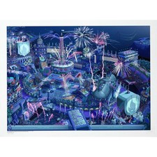 Poster affiche officielle des Jeux Olympiques Paris 2024 - Célébration (80x60cm)