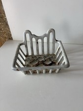 Ancien Porte Savon En Fonte Émaillé Panier A Suspendre Deco Rétro Collection