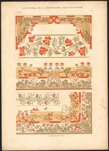 1900 lithographie art nouveau - 1900,
