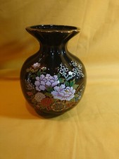 Vase en céramique décor floral 