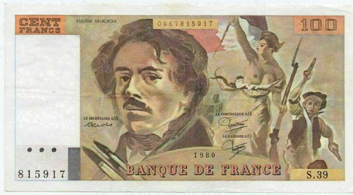 100 francs delacroix 1980 - 100,