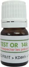 1 flacon pro de réactif test testeur à tester l'or 14 carats 585/1000 14k. KD89