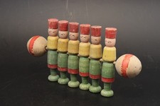 Jeu quilles bois peint - quilles,