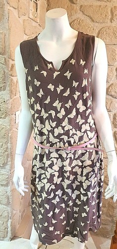 Robe marron papillon - , neuve