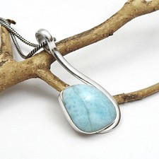 Naturel Larimar 925 Argent