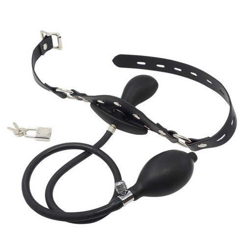 Inflatable mouth gag ball - gag,