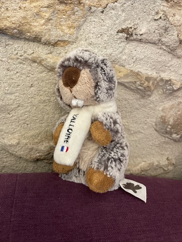 Peluche doudou marmotte castor