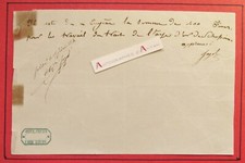 ● JAZET graveur 7 rue Lancry à Paris - 1854 - pièce autographe signée