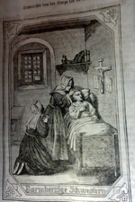 Orig. Gravure sur bois Sœurs Miséricordieuses Congrégation Vincentines vers 1840 