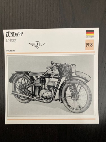 Carte fiche moto collection - carte,