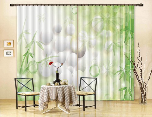 Vert bambou pierre rideau - bambou, 3d