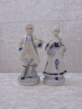2 X Porcelaine Design Figurine Paire Homme Femme Style Rococo - Vintage - 16 CM