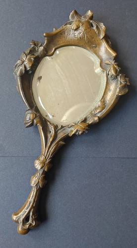 Miroir main ancien bronze - ancien, .bronze