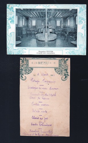 Vieux papiers menu paquebot - vieux,