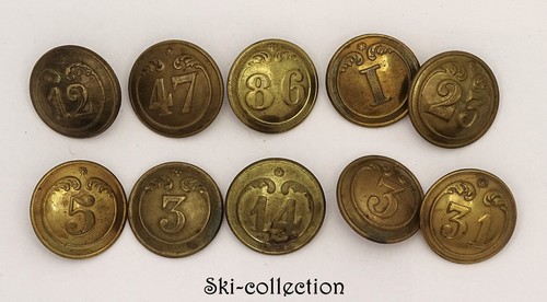 Lot boutons régiments - lot, 10