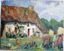 TABLEAU HUILE SUR CARTON FERME