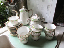 SERVICE ANCIEN A CAFE OU THE "PORCELAINE DE PARIS" COLLECTION