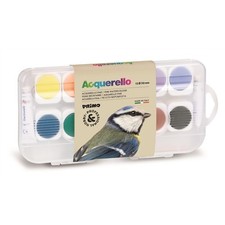 [136A12GMH] Primo Pastilles d’aquarelle fine en godet remplaçable, 12 coule...