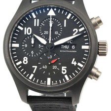 IWC - Pilote Chronographe TOP GUN En Céramique Noire Réf IW389101