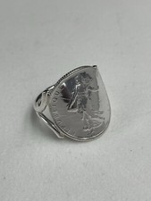 Bague pièces un franc argent