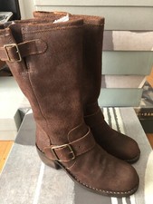 Fiorentini + Baker MIKE Mid Calf Boot Brown Suede Size 35 $560