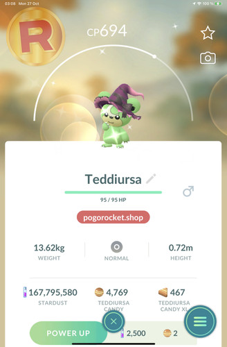 Shiny teddiursa halloween - shiny,