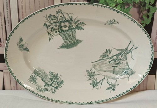 Plat ancien ovale terre - ancien,