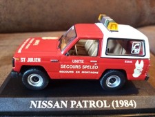 voiture miniature 1/43 Nissan Patrol 1984 "pompiers spéléo St-Julien 74"