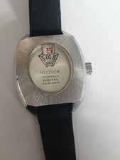 BELLE ANCIENNE MONTRE A GUICHET HUDSON 17 JEWELS DIGITAL  SWISS