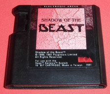 Megadrive 1 & 2 Shadow of the Beast [PAL] Sega Sans Boîte Ni Notice  *JRF*
