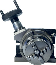 TABLE ROTATIVE (H/V) & MANDRIN AUTOCENTREUR 4 MORS & PLAQUE ARRIÈRE +...