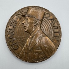 Médaille Portrait de Charles de Gaulle par Albert Jaeger 18 Juin 1940 - Bronze