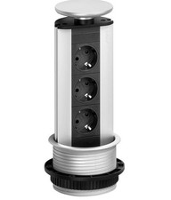 Prise de Cuisine Evoline Port 3-fach Encastrée Rétractable Bloc Multiprises