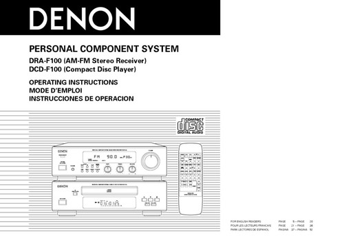 Denon dra f100 receiver owners - denon,