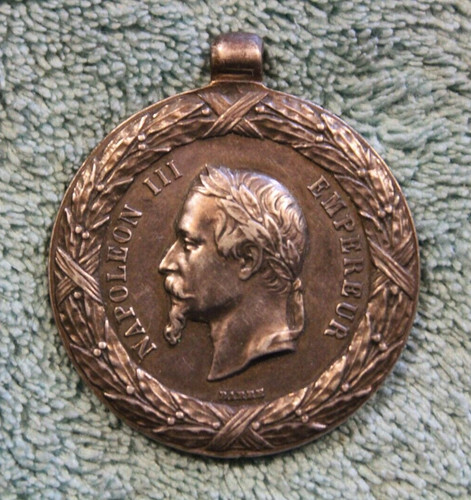 Médaille argent napoléon iii - médaille,