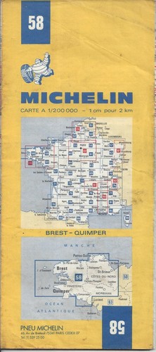 Carte routière michelin brest - routière,