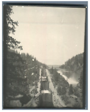 Norvège, Vrangfoss, Bateau descendant sur les écluses. Sluice-gate   Vintage sil