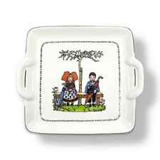 Petit Plat Carré Villeroy & Boch  - Hansi d'Alsace - Vitro-Porcelaine - Vintage