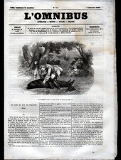 JOURNAL "L'OMNIBUS" N°11 en 1856 NAIN du ROI de POLOGNE ,EGLISE ST-JACQUES Paris