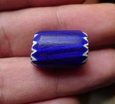 Perle Chevron ROSETTA Verre Murano Collier Afrique Mali Antique Glass Trade Bead