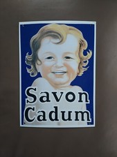 PLAQUE ÉMAILLÉE SAVON CADUM 23,5X32CM